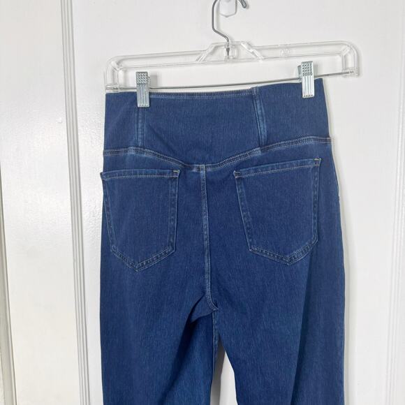 Halara Flex High Waisted Crossover Pocket Washed Stretch Knit Casual Flare Jeans - Picture 12 of 14